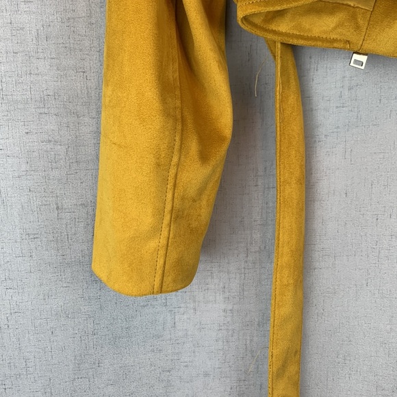 New Forever 21 Yellow Suede Biker Jacket BNWT - Picture 8 of 9